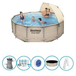 Bestway - Piscine Power Steel - Forfait Piscine - 396x107 cm