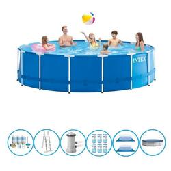 Intex Piscine Metal Frame - Forfait Piscine - 457x122 cm