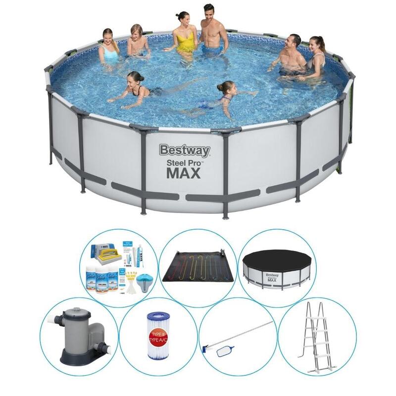 Pack de piscine - Bestway Steel Pro MAX Ronde 488x122 cm