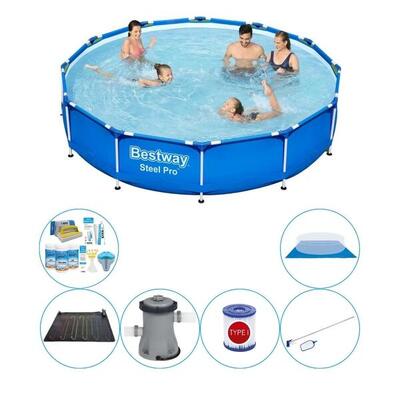 Zwembad met accessoires - 7-delig - bestway steel pro rond 366x76 cm