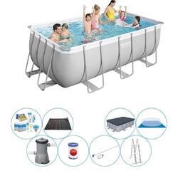 Pack de piscine - Bestway Power Steel Rectangulaire 412x201x122 cm