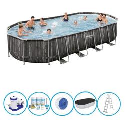 Bestway Piscine Power Steel - Forfait Piscine - 732x366x122 cm