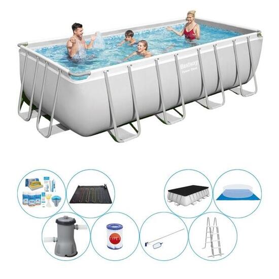 Pack de piscine - Bestway Power Steel Rectangulaire 488x244x122 cm