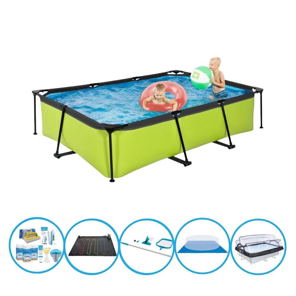 EXIT TOYS EXIT Zwembad Lime - 300x200x65 cm - Frame Pool - Inclusief accessoires