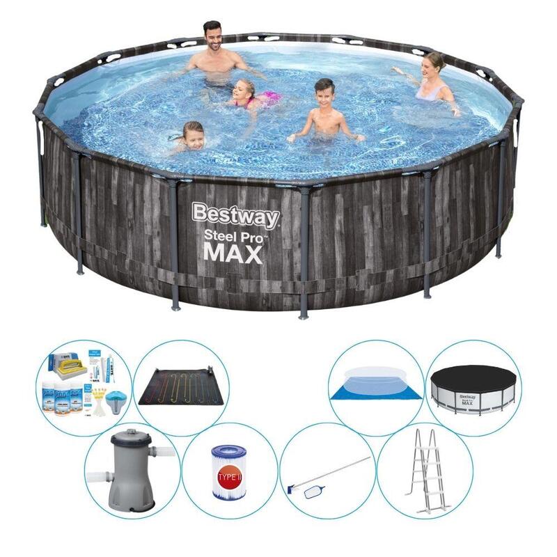 Pack de piscine - Bestway Steel Pro MAX Wood 427x107 cm