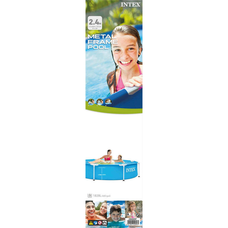 Intex Piscine Metal Frame 244x51 cm - Avec des accessoires