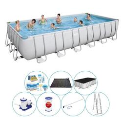 Pack de piscine - Bestway Power Steel Rectangulaire 732x366x132 cm