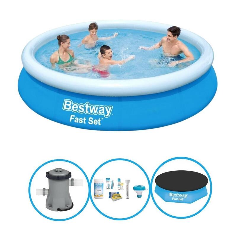 Bestway - Fast Set - Opblaasbaar zwembad inclusief filterpomp - 366x76 cm - Rond