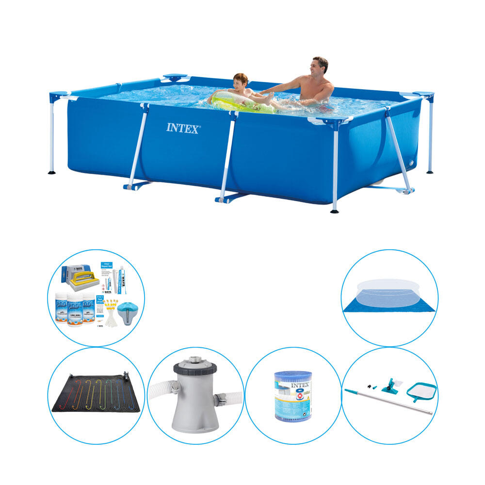 INTEX Intex Frame Pool Rechthoekig 260x160x65 cm - 7-delig - Zwembad Pakket