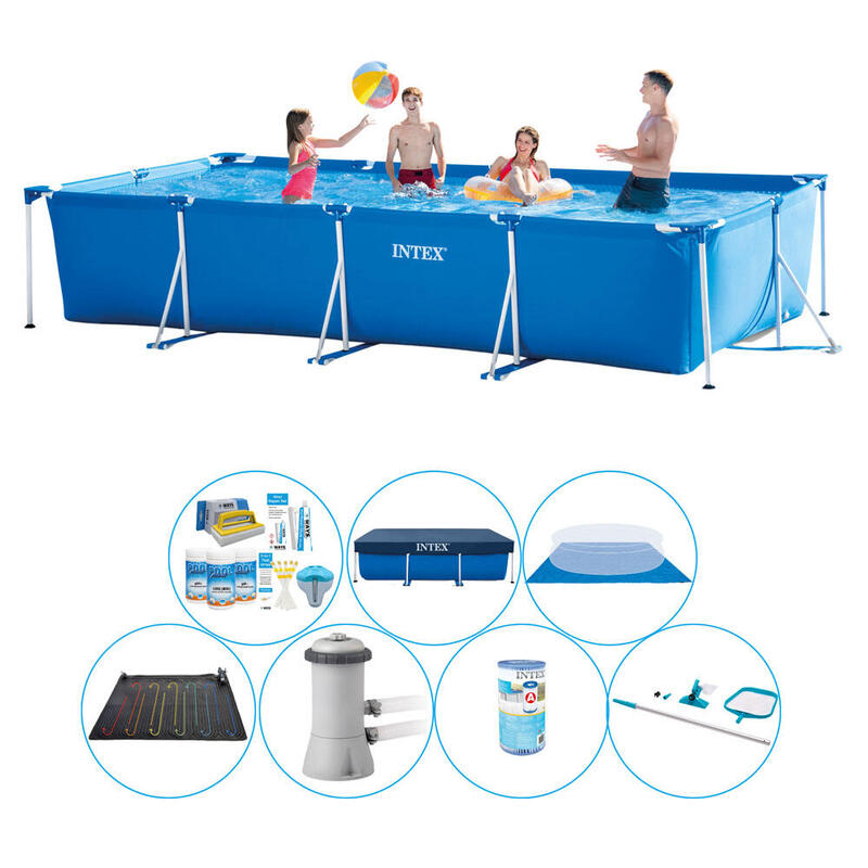 Intex Frame Pool Rechthoekig 450x220x84 cm - Zwembad Pakket