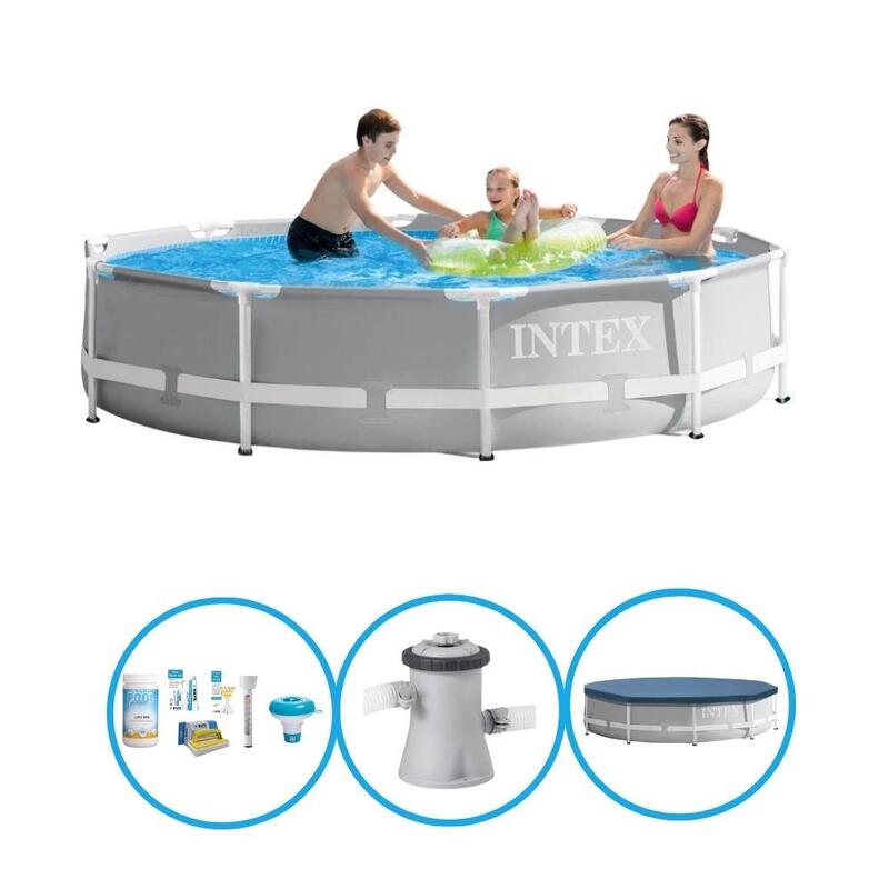 Intex Piscine Prism Frame - Forfait Piscine - 305x76 cm