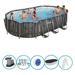 Bestway Piscine Power Steel - Forfait Piscine - 610x366x122 cm