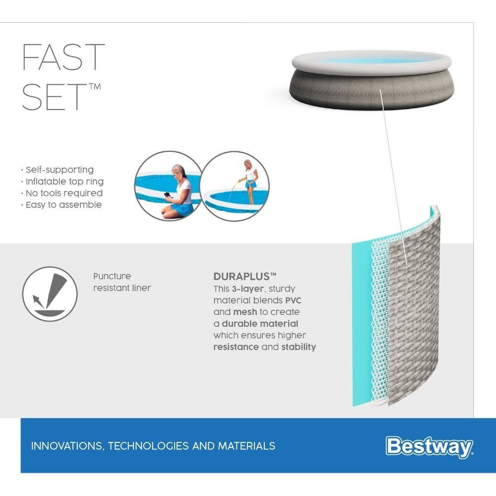 Bestway - Fast Set - Piscine gonflable - 457x84 cm - Ronde 7/7