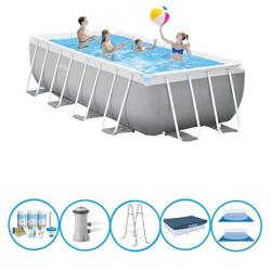 Intex Piscine Prism Frame - Forfait Piscine - 488x244x107 cm