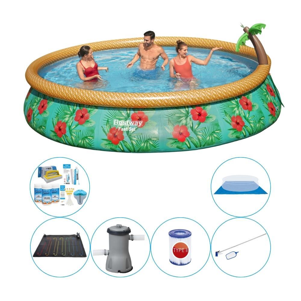 BESTWAY Bestway Fast Set Paradijs Bloemen Rond 457x84 cm - 7-delig - Zwembad