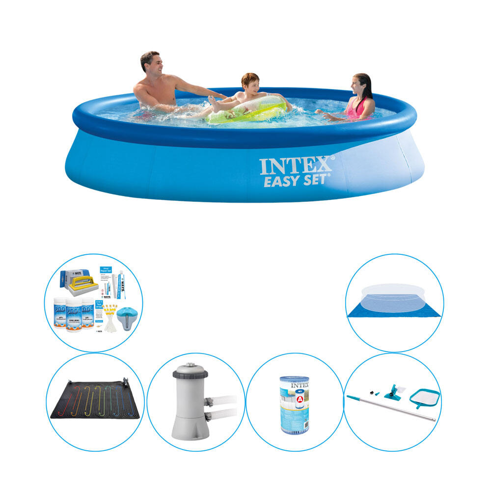 Intex - Pack De Piscine - 7 Pièces - Intex Easy Set Ronde 366x76 Cm - Piscine - Bleu - Taille Unique - Decathlon