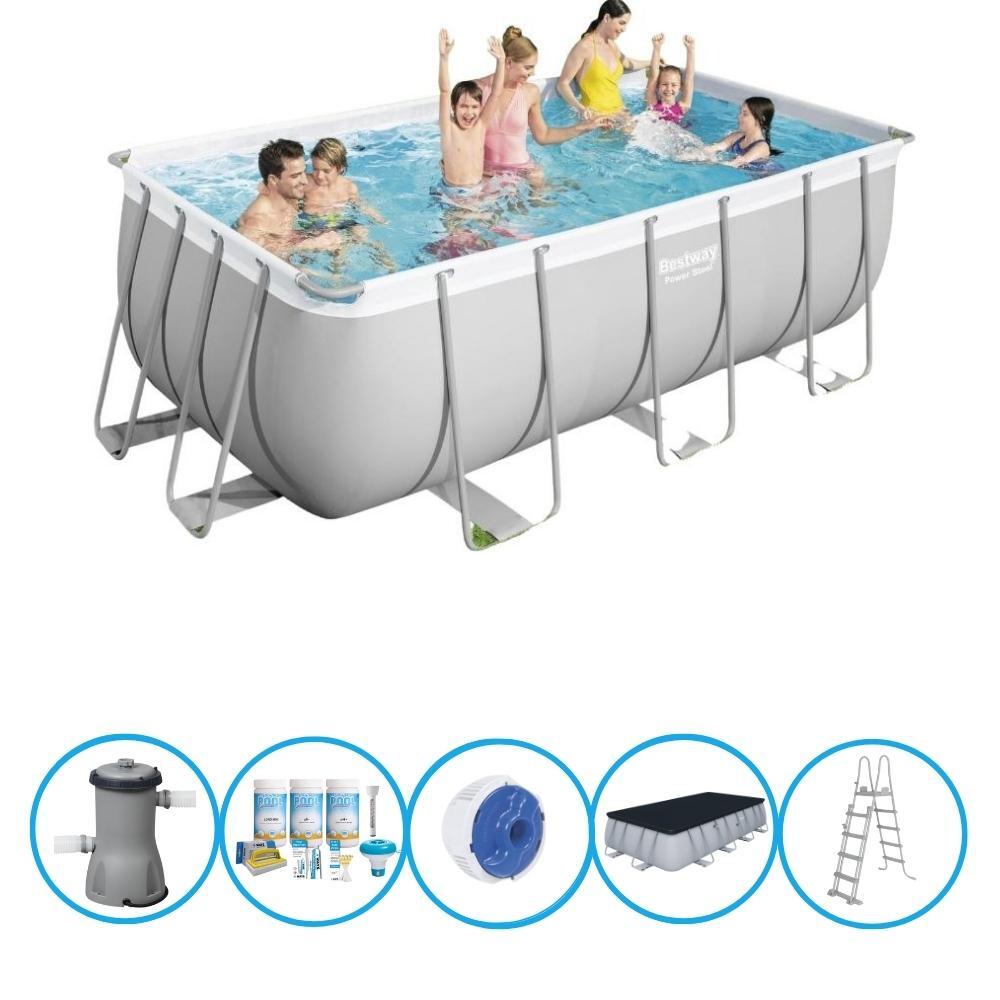 Bestway - Bestway - Piscine Power Steel - Forfait Piscine - 412x201x122 Cm - Piscine - Gris - Taille Unique - Decathlon