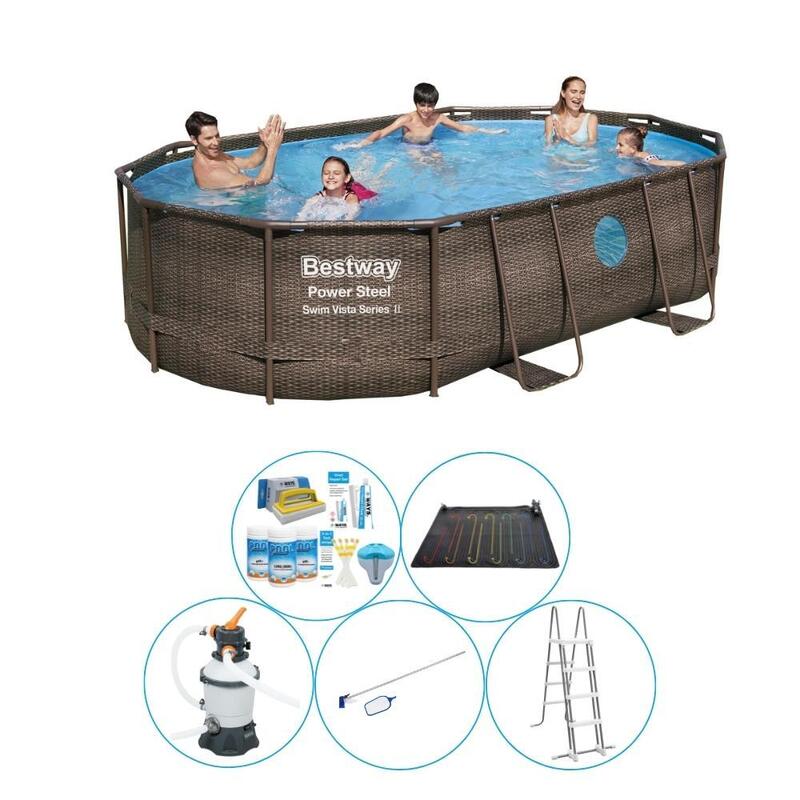 Pack de piscine - Bestway Power Steel 488x305x107 cm - Avec pompe filtre à sable