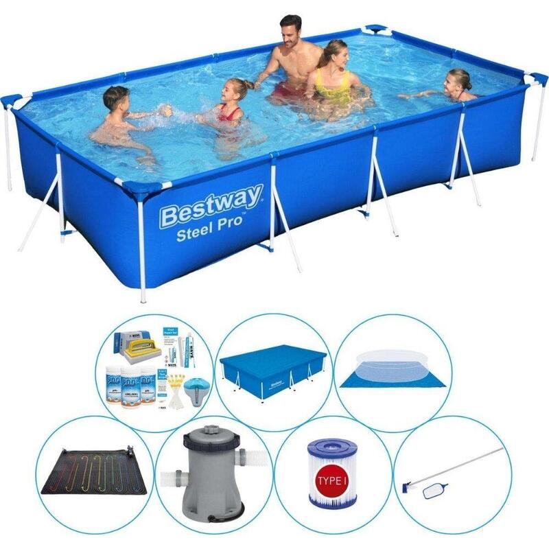 Pack de piscine - Bestway Steel Pro Rectangulaire 400x211x81 cm