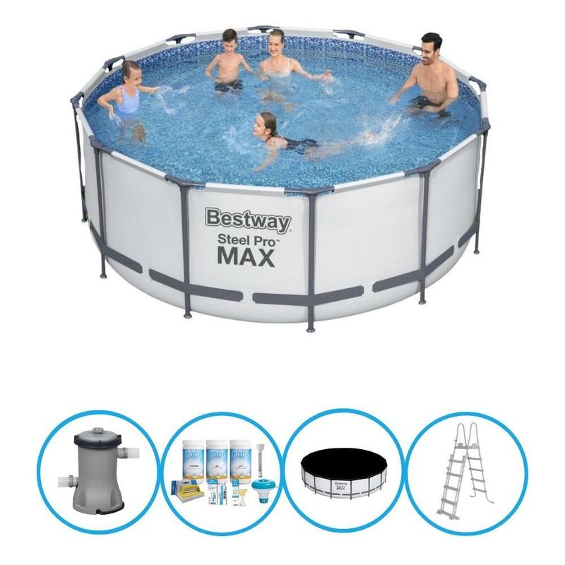 Bestway - Steel Pro MAX - Opzetzwembad inclusief filterpomp en accessoires -