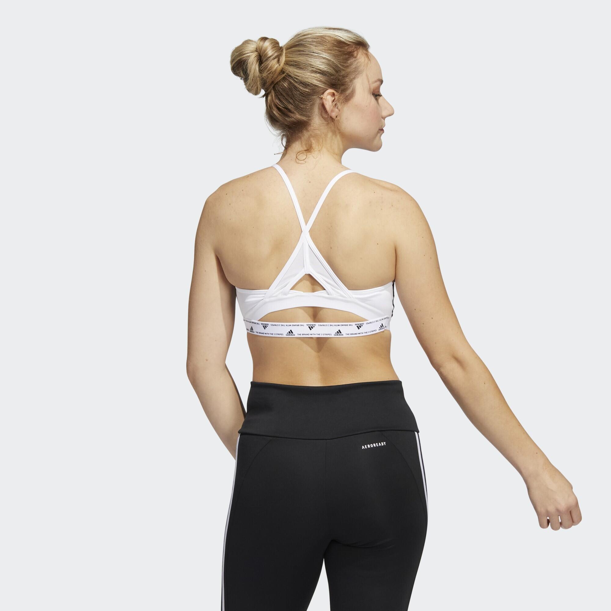 adidas Reggiseno Aeroreact Training Light-Support 3 strisce