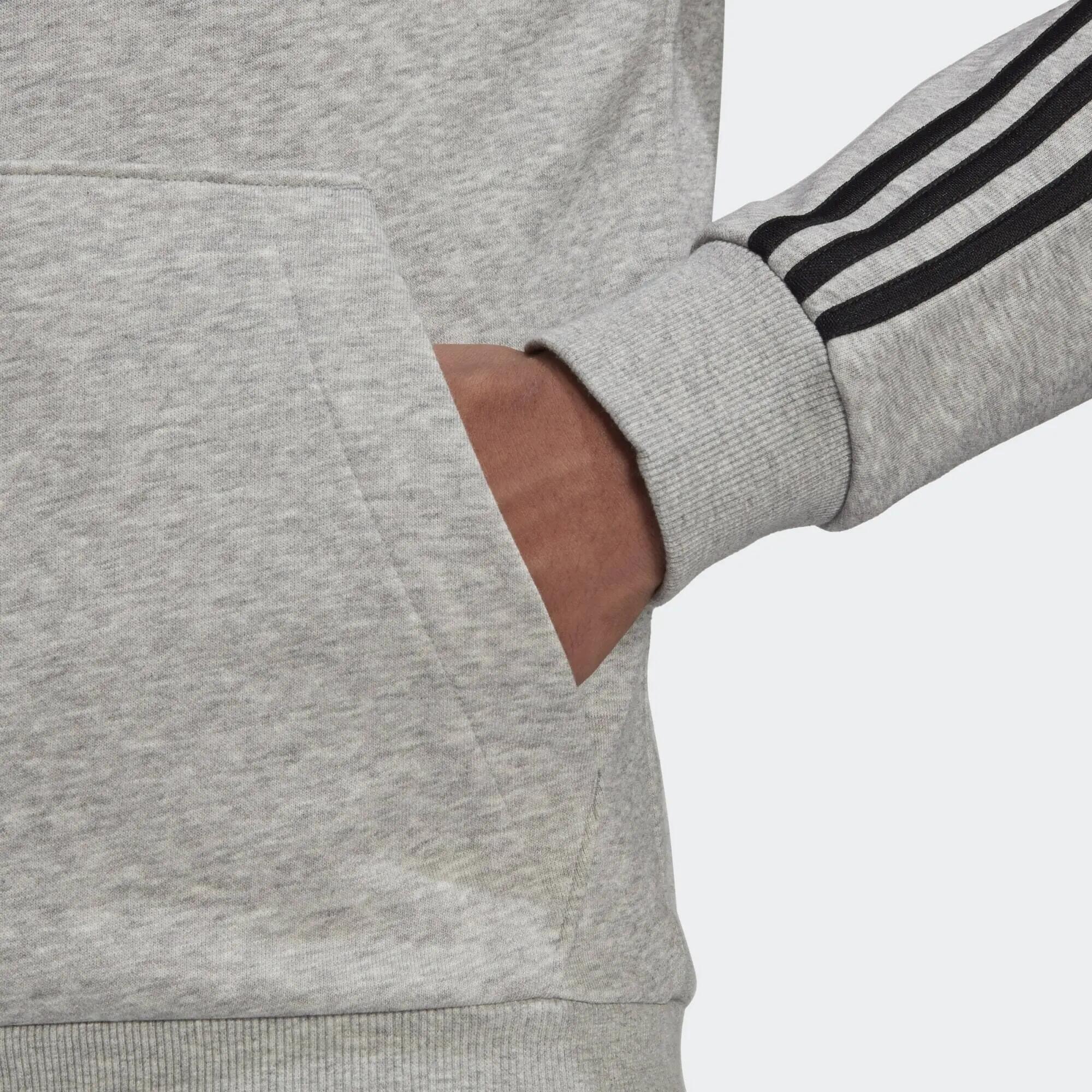 Bluza z Kapturem Essentials 3-Stripes Rozmiar XS Szary - GK9080 5/5