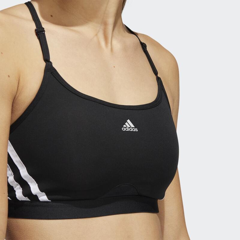 adidas Aeroreact Training Light-Support 3-Stripes Bra
