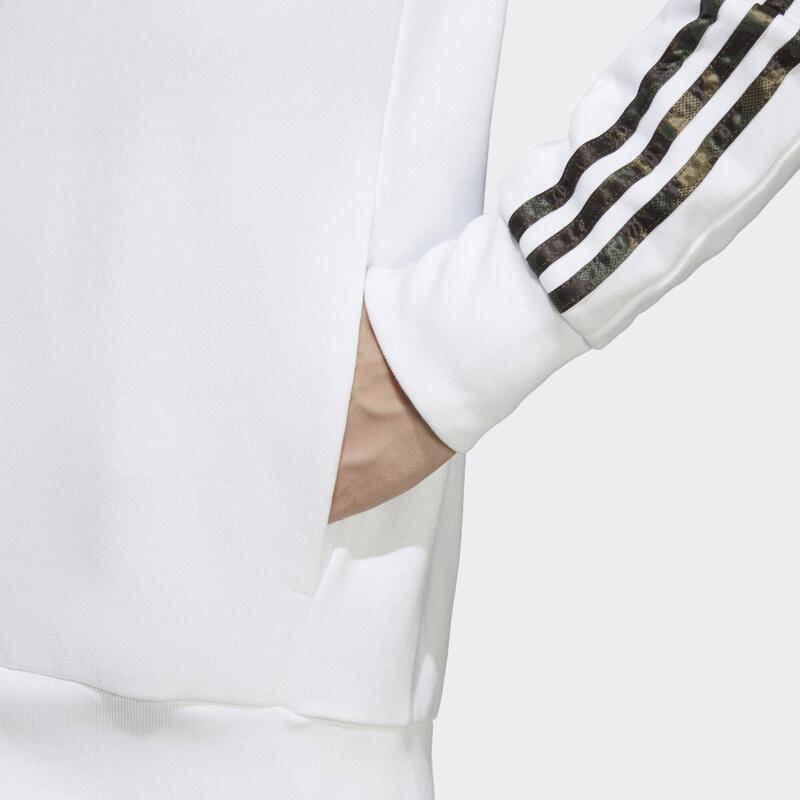 Felpa con cappuccio Essentials French Terry 3-Stripes Full-Zip