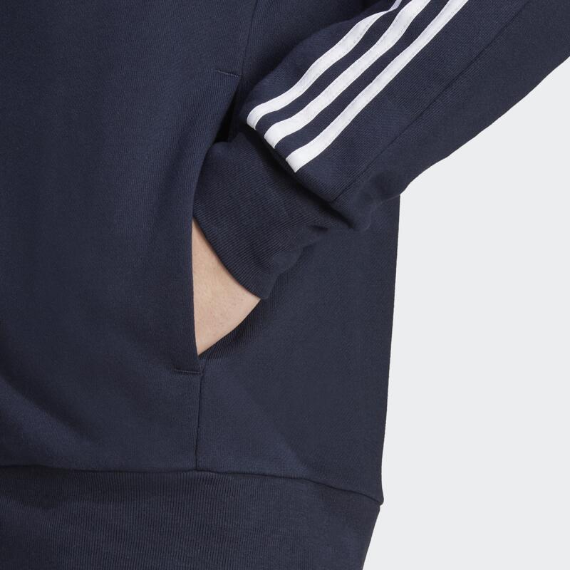 Essentials French Terry 3-Stripes Full-Zip Hoodie