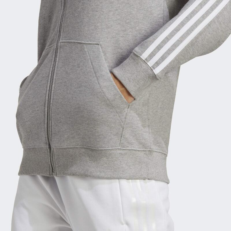 Felpa con cappuccio Essentials 3-Stripes French Terry Regular Full-Zip