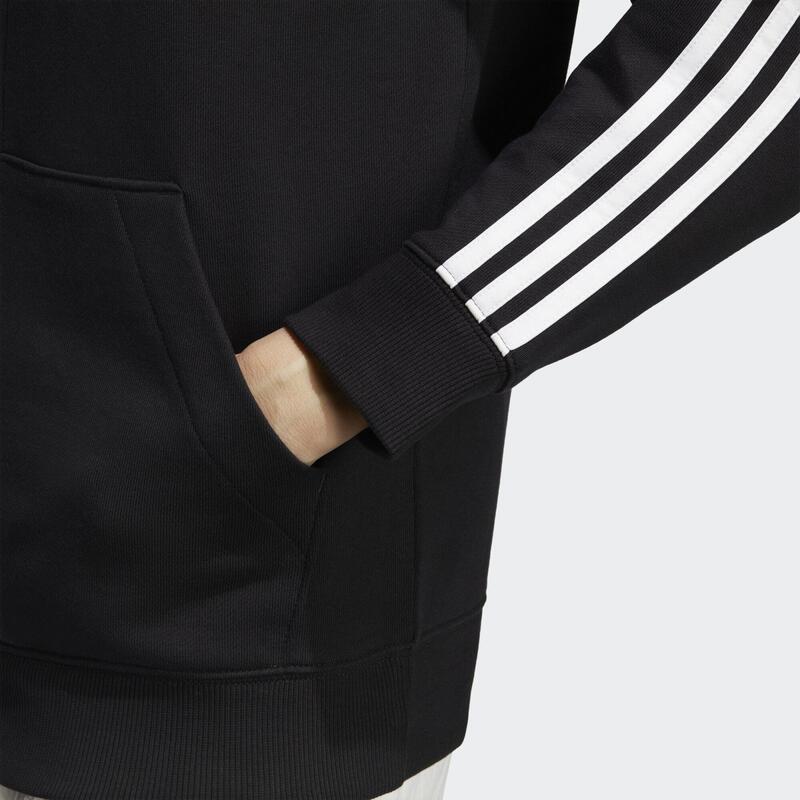 Mikina Essentials 3-Stripes French Terry Regular Full-Zip Hoodie