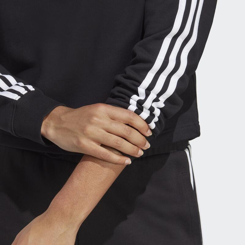 Essentials 3-Stripes French Terry Crop Hoodie