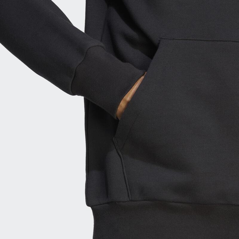 Pulover adidas Essentials negru, croială regulară