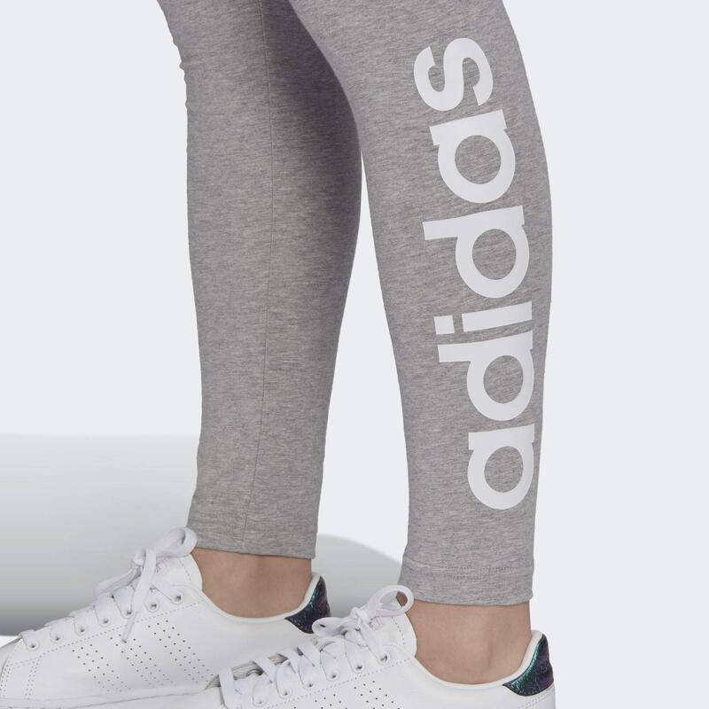 Colanți adidas cu logo și talie înaltă gri