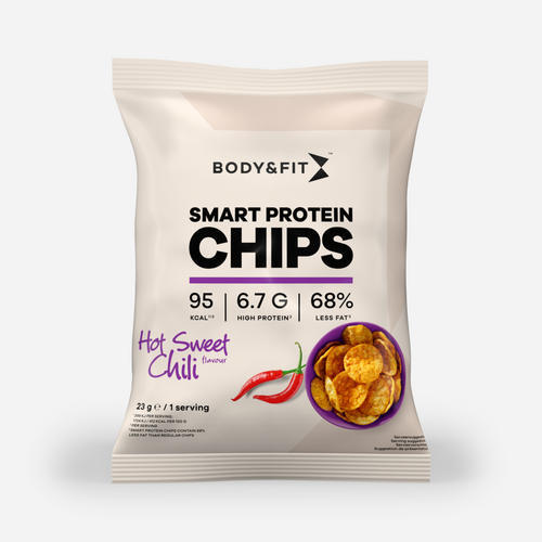 Smart Chips Hot Sweet Chili - Minder vet & koolhydraten - 12 zakjes (1 box)