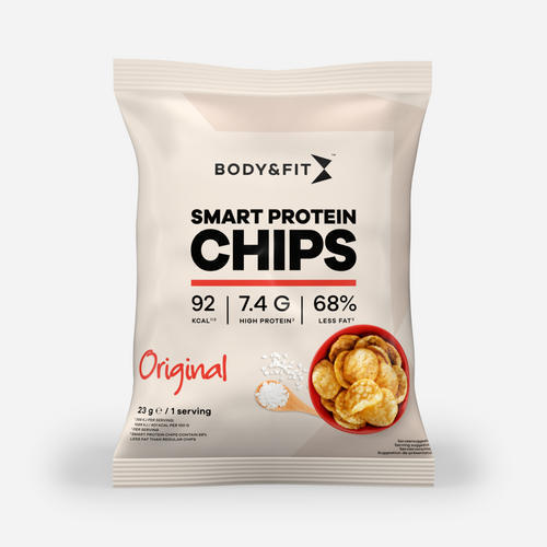 BODY&FIT Smart Chips Original (Salt) - Minder vet & koolhydraten - 12 zakjes (1 box)