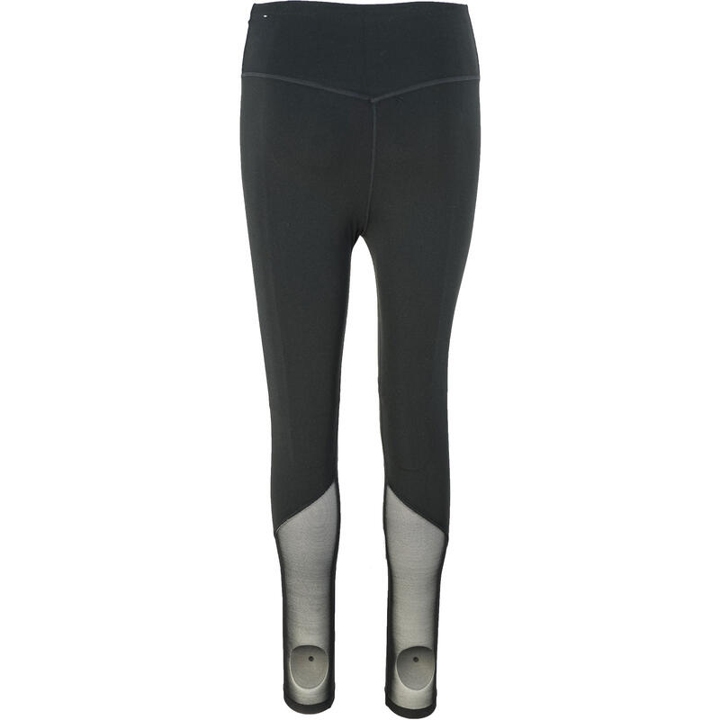 Colanti femei Nike One Mid-Rise 78 Mesh-Panelled Leggings, Negru