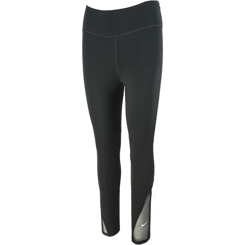 Colanti femei Nike One Mid-Rise 78 Mesh-Panelled Leggings, Negru