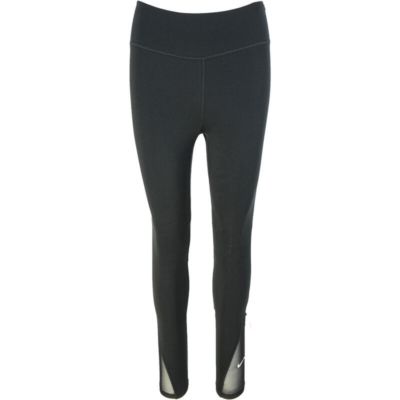 Colanti femei Nike One Mid-Rise 78 Mesh-Panelled Leggings, Negru