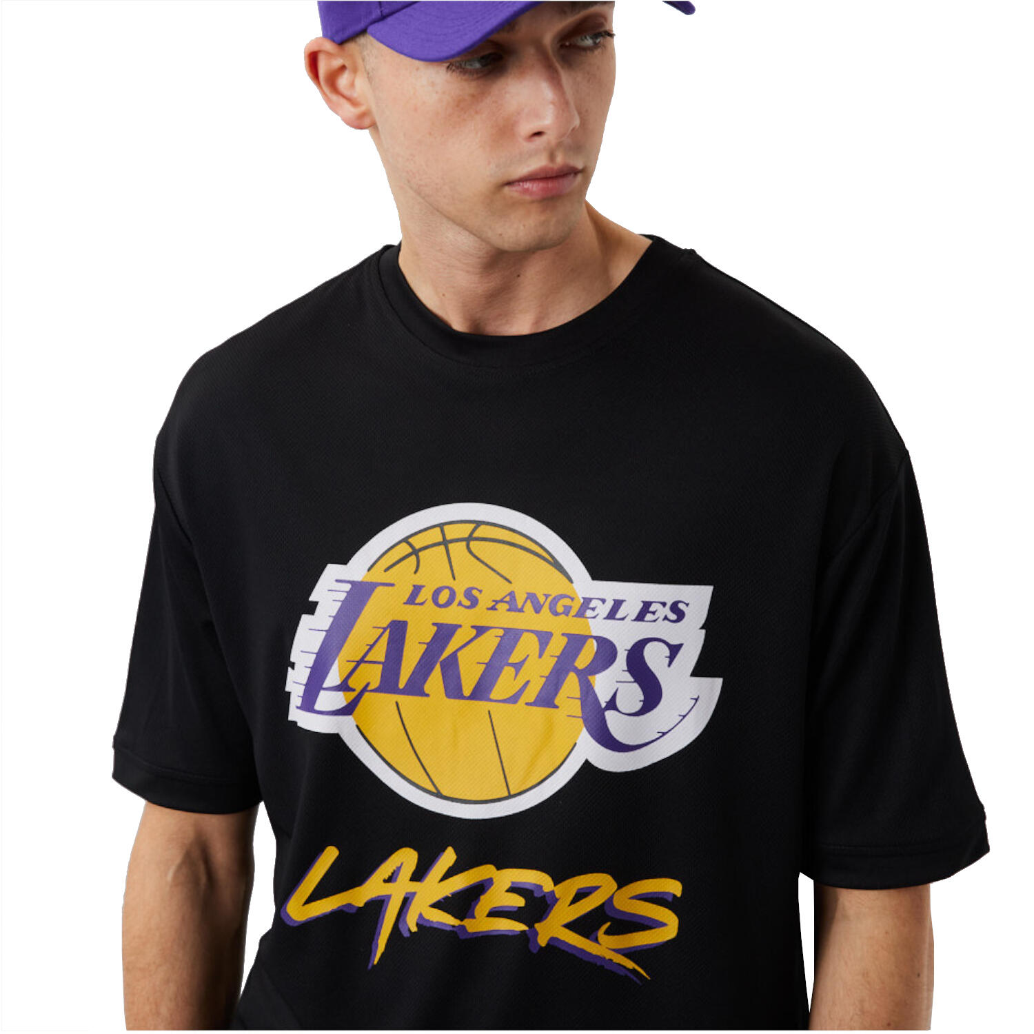 Camiseta para Homens NBA Los Angeles Lakers Script Mesh Tee 2/5