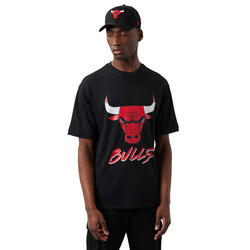 T-shirt pour hommes NBA Chicago Bulls Script Mesh Tee