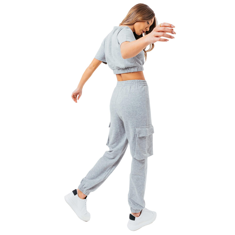 Spodnie sportowe damskie Justhype Sweat Crop T-Shirt-Cargo Joggers