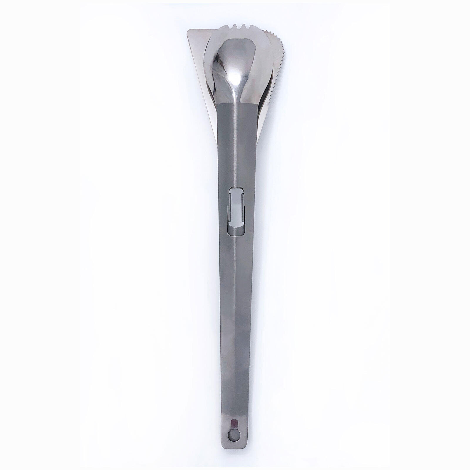 DE SPLITTER MULTIFUNCTIONEEL BESTEK - BIVAK WANDELEN KAMPEREN - PUUR TITANIUM 2/7