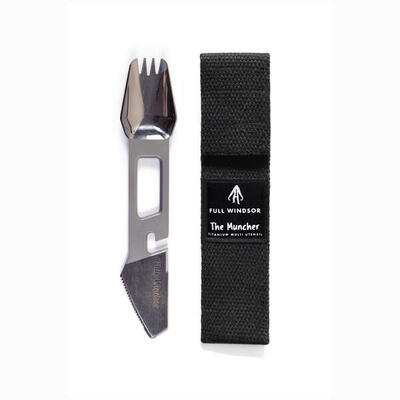 De muncher multifunctioneel bestek - 9 in 1 - bivak wandelen - puur titanium