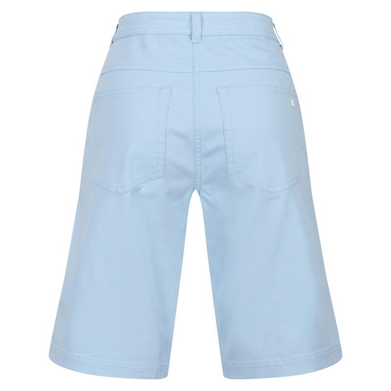 Pantalones Cortos Casuales Bayla para Mujer Azul Polvo