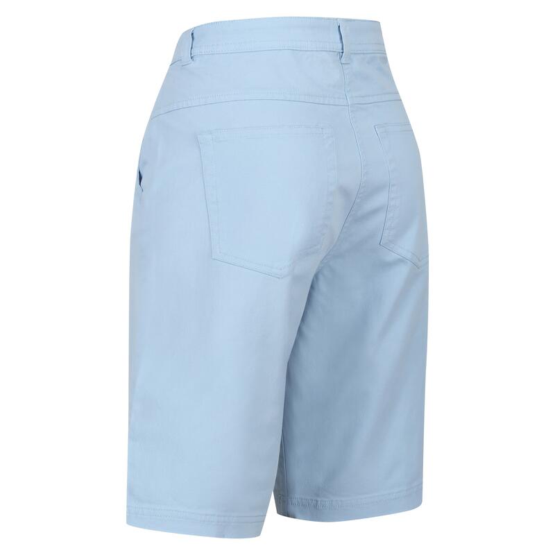 Pantalones Cortos Casuales Bayla para Mujer Azul Polvo