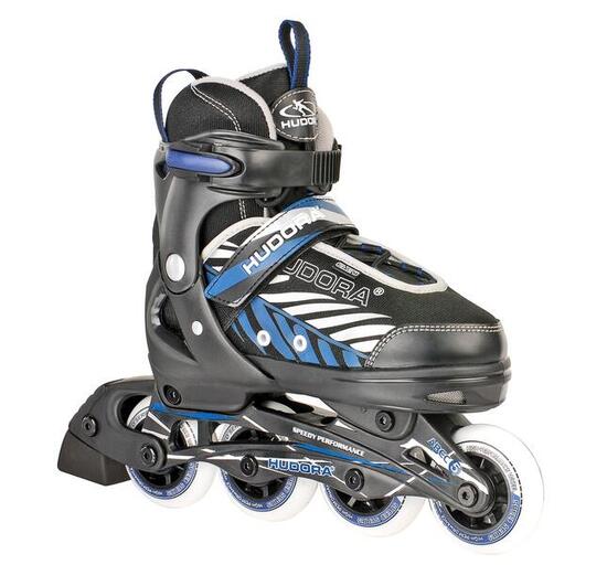 Patines en línea - Leon - Zwart/Blauw - Gr. 33-36