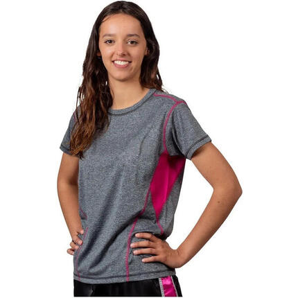 Tee Shirt Femme Technic Gris/Fuschia Ts