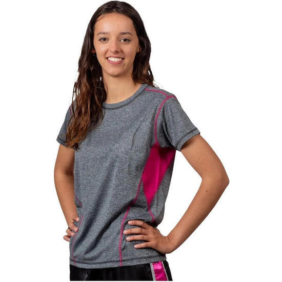 Tee Shirt Femme Technic Gris/Fuschia Ts