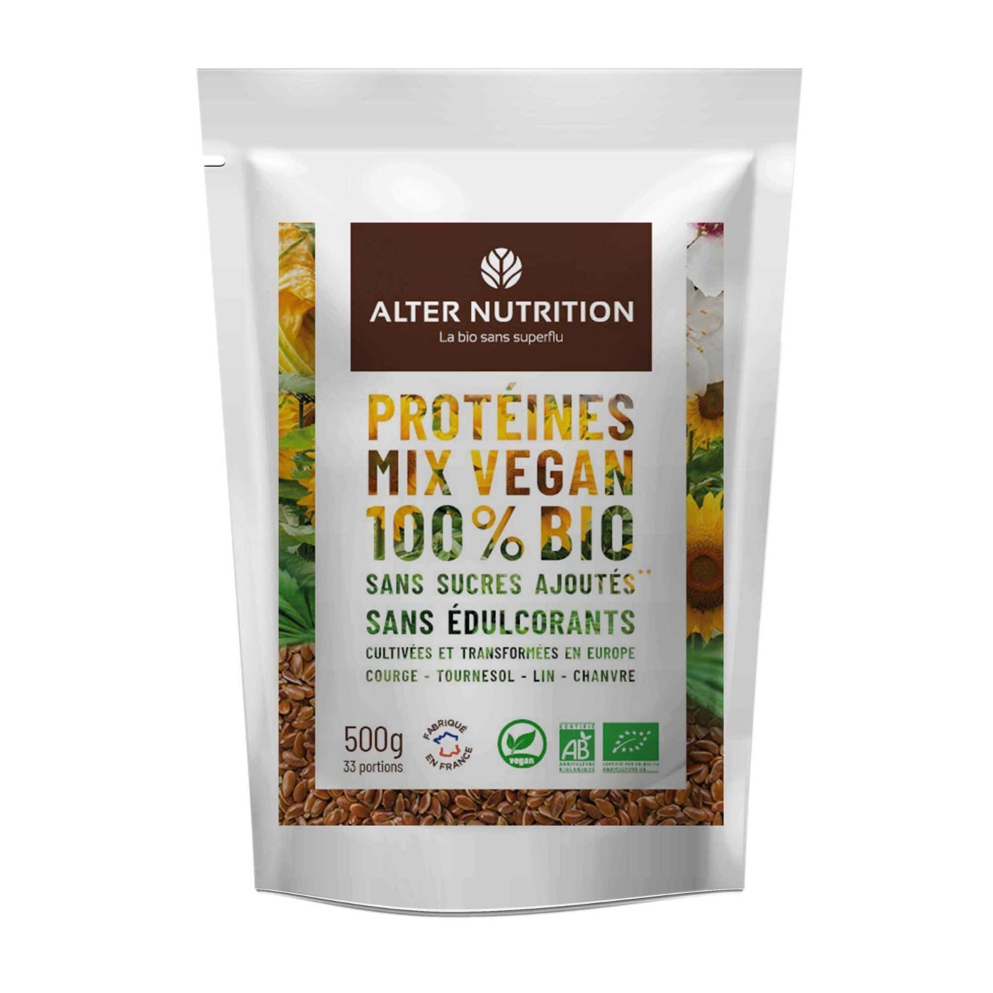 Alter Nutrition - Protéines Vegan Bio - Mix Vegan Bio - 1kg - Protéines Végétales - 1 Kg - Decathlon